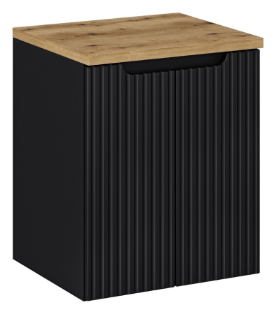Promotii - Set Mobilier Nova Black 50 cm, cu Blat, Stejar Wotan, Negru Mat - COMAD