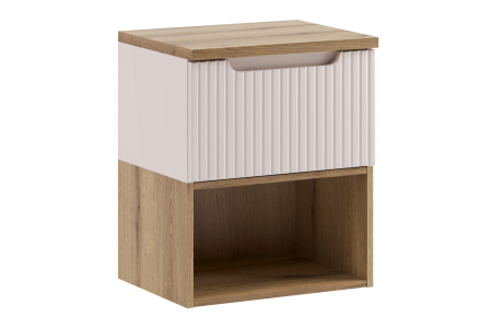 Promotii - Set Mobilier Baie Nova Cashmere 50 cm, cu Blat, Cașmir Mat - COMAD