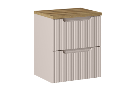 Promotii - Set Mobilier Baie Nova Cashmere 50 cm, cu Blat, Cașmir Mat - COMAD