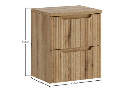 Set Mobilier Nova Coast Evoke 50 cm, cu blat, Stejar - COMAD [2]