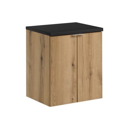 Promotii - Set Mobilier Nova Oak 50 cm, cu Blat, Stejar Coast Evoke, Negru Mat - COMAD