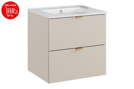 Set Mobilier Baie DALIA CASHMERE 50 cm, cu lavoar, Casmir Mat - COMAD [1]