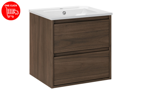 Set Mobilier Viola Villa 50 cm, cu Lavoar Lava, Nuc Villa - COMAD [1]