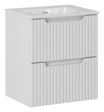 Promotii - Set Mobilier Nova White 50 cm, cu Lavoar, Alb - COMAD
