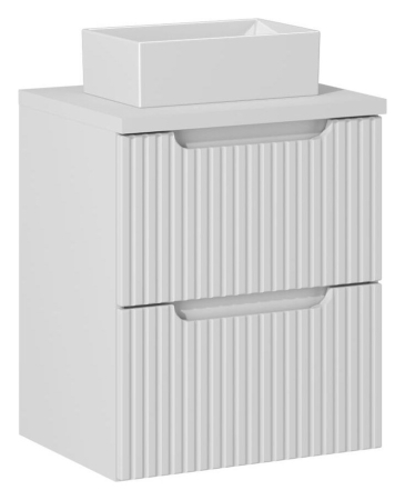 Mobilier Baie - Set Mobilier Baie Nova White 50 cm, cu Lavoar pe Blat, Alb - COMAD