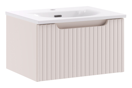 Promotii - Set Mobilier Baie Nova Cashmere 50 cm, cu Lavoar Sky, Cașmir Mat - COMAD