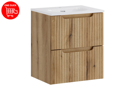 Set Mobilier Nova Coast Evoke 50 cm, cu Lavoar SKY, Stejar - COMAD [1]