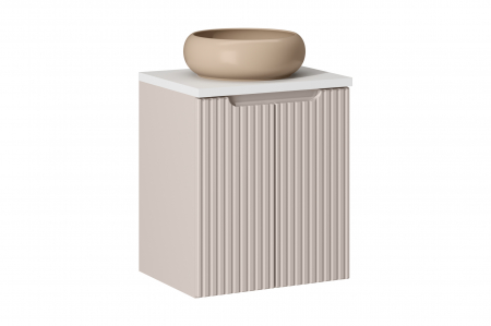 Seturi mobilier baie - Set mobilier baie 50cm cu blat și lavoar Wiki Nova Cashmere