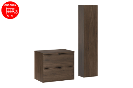 Set Mobilier Terra Villa 60 cm, cu Blat și Coloană Înaltă, Nuc Villa - COMAD [1]