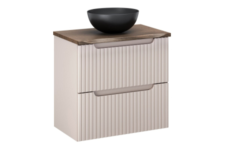 Set Mobilier Baie Nova Cashmere 60 cm, cu Blat și Lavoar Domi, Cașmir Mat - COMAD [0]