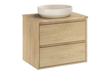Produse - Set Mobilier Baie Viola Cremona 60 cm, cu Blat și Lavoar pe Blat River, Stejar Cremona - COMAD