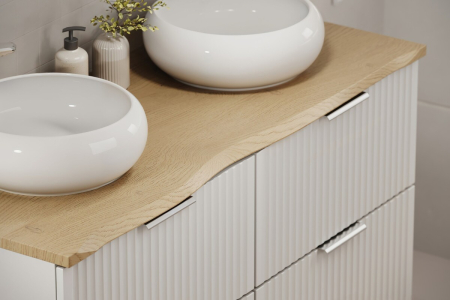 Set Mobilier Viola Cremona 60 cm, cu Blat și Lavoar pe Blat River, Stejar Cremona - COMAD [8]