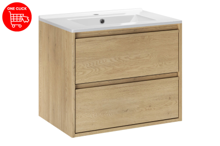 Set Mobilier Baie Viola Cremona 60 cm, cu lavoar, Stejar Cremona - COMAD [1]