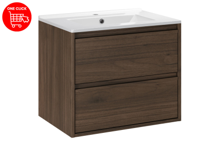 Set Mobilier Viola Villa 60 cm, cu Lavoar Lava, Nuc Villa - COMAD [1]