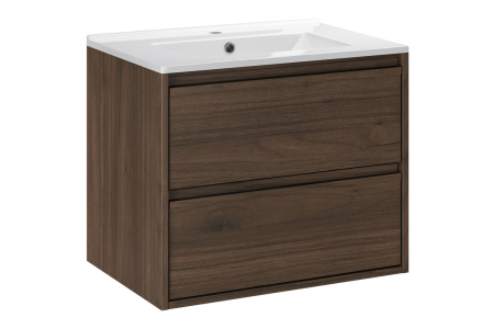Produse - Set Mobilier Viola Villa 60 cm, cu Lavoar Lava, Nuc Villa - COMAD