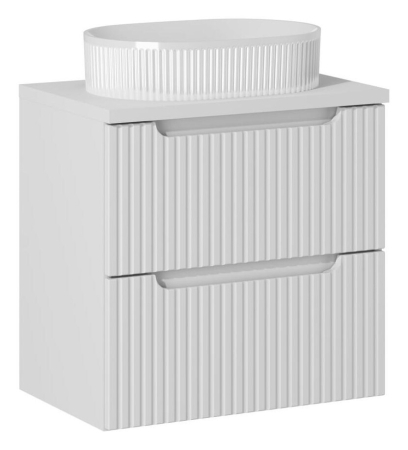 Mobilier Baie - Set Mobilier Baie Nova White 60 cm, cu lavoar pe blat, Alb - COMAD