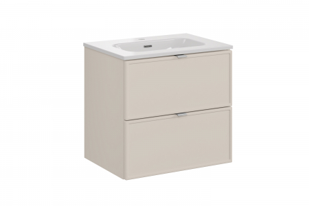 Seturi mobilier baie - Set mobilier baie 60 cm, cu lavoar, model FLY, finisaj Bella Cashmere COMAD