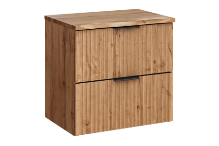 Promotii - Set Mobilier Baie Adel Oak 60 cm, cu Blat, Stejar Wotan - COMAD