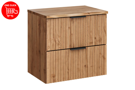 Set Mobilier Baie Adel Oak 60 cm, cu Blat, Stejar Wotan - COMAD [1]