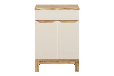 Set Mobilier Baie Bali Cashmere 60 cm, cu Blat, Cașmir Mat - COMAD [1]