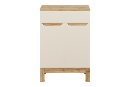 Set Mobilier Baie Bali Cashmere 60 cm, cu Blat, Cașmir Mat - COMAD [1]