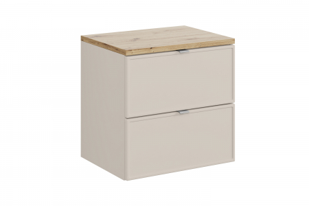 Seturi mobilier baie - Set mobilier baie 60 cm cu blat, finisaj Bella Cashmere, COMAD