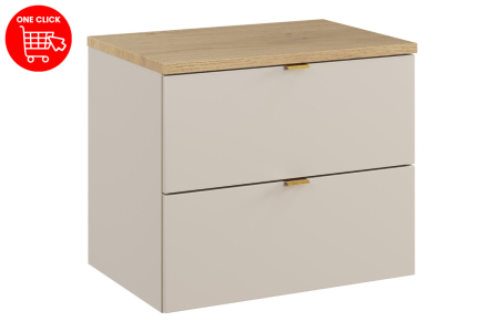 Set Mobilier Baie Dalia Cashmere 60 cm, cu blat, Stejar Cremona, Cașmir Mat - COMAD [1]