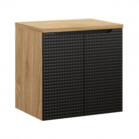 Seturi mobilier baie - Set mobilier baie 60cm cu blat Luxor Negru