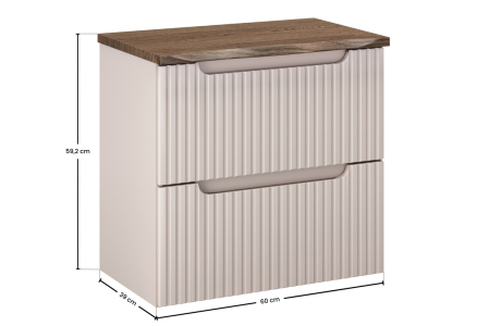 Set mobilier 60cm cu blat Nova Cashmere SET-NOC B NAT CASELLA 60CM COMAD [2]