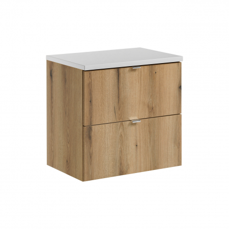 Seturi mobilier baie - Set mobilier baie 60cm cu blat Nova Oak