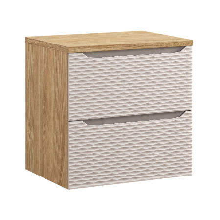 Mobilier Baie - Set Mobilier Baie Ocean Beige 60 cm, cu blat, Bej, Stejar Uleiat - COMAD