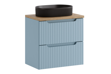 Produse - Set mobilier 60cm cu blat, lavoar pe blat Beyond și coloană de baie Nova Denim COMAD SET-NOD B OAK 60CM S UN BEYOND HC