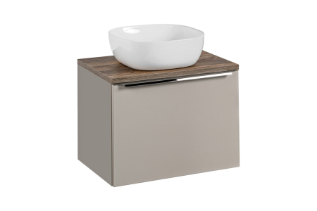 Mobilier Baie - Set mobilier 60cm cu blat și lavoar pe blat Smile Santa Fe Taupe COMAD SET-SFT B 60CM UN 6252