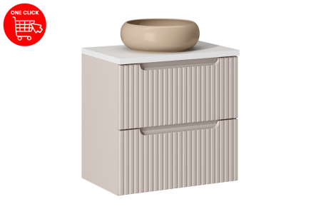 Set mobilier 60cm cu blat și lavoar pe blat Wiki Nova Cashmere COMAD SET-NOCBWHITE60CMSUNWIKICKIC [1]