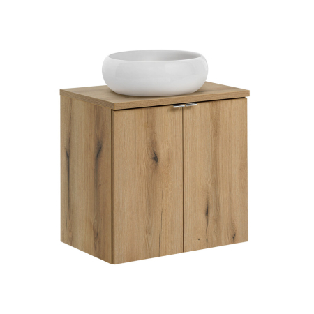 Produse - Set mobilier 60cm cu blat, lavoar pe blat Wiki și un dulap înalt Nova Oak COMAD SET-NOA B OAK 60CM D UN WIKI SW HC