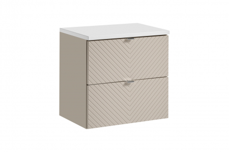 Seturi mobilier baie - Set mobilier baie 60 cm Viva Cashmere cu blat COMAD