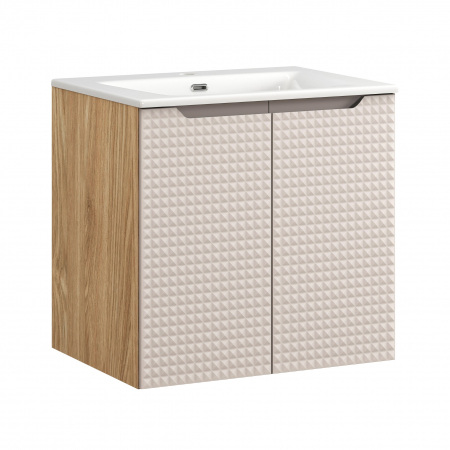 Produse - Set mobilier baie 60cm dulap lavoar SKY Luxor Beige