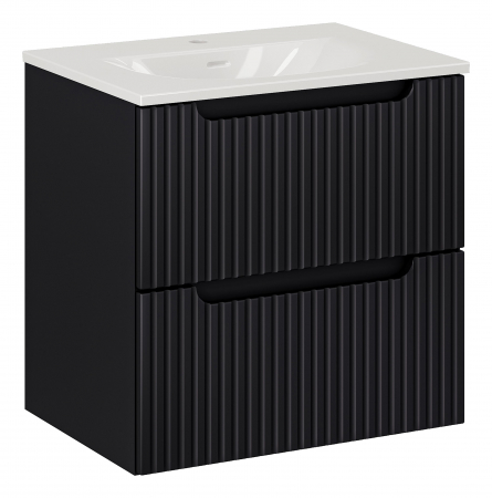 Seturi mobilier baie - Set mobilier baie 60cm dulap lavoar SKY Nova Black