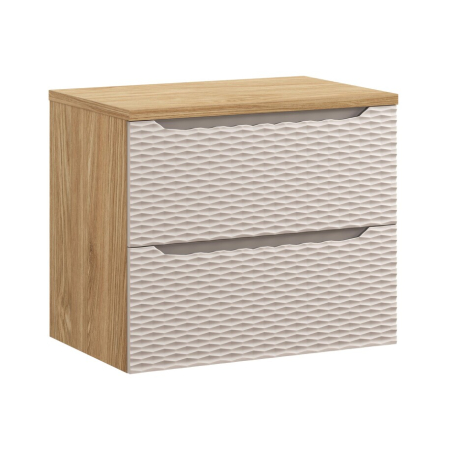 Mobilier Baie - Set Mobilier Baie Ocean Beige 70 cm, cu blat, Bej, Stejar Uleiat - COMAD