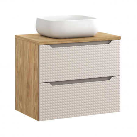 Produse - Set mobilier baie 70cm cu blat și lavoar Nika Luxor Beige