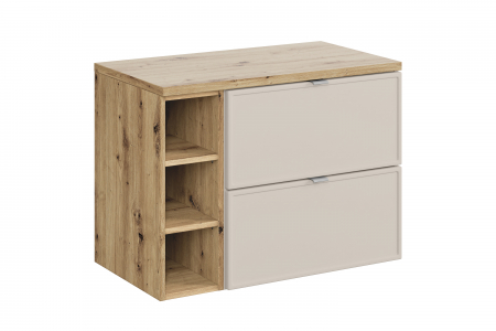 Seturi mobilier baie - Set mobilier baie 80 cm Bella Cashmere cu blat, COMAD