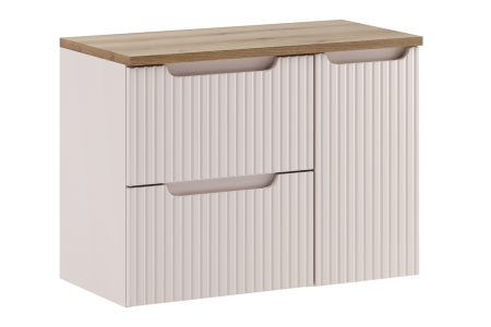 Promotii - Set mobilier 80 cm cu blat și coloană cargo Nova Cashmere COMAD SET-NOC B OAK 80CM LC