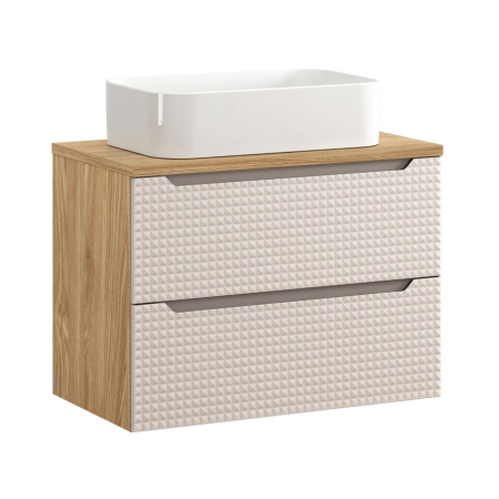 Promotii - Set mobilier 80 cm cu blat și lavoar pe blat Kati Luxor Beige COMAD SET-LXB B 80CM S UN KATI