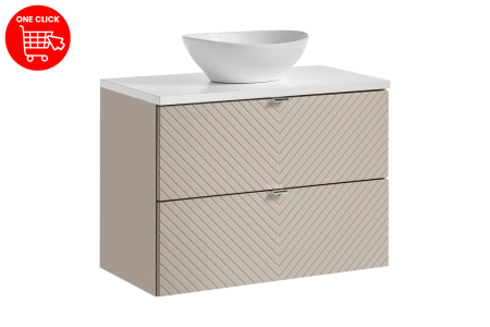 Set mobilier 80 cm cu blat și lavoar pe blat Lola Viva Cashmere COMAD SET-VIC B WHITE 80CM S UN LOLA GW [1]
