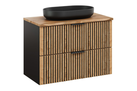 Produse - Set mobilier 80 cm cu blat și lavoar pe blat River Xilo COMAD SET-XIL B NAT WOTAN 80CM UN RIVER