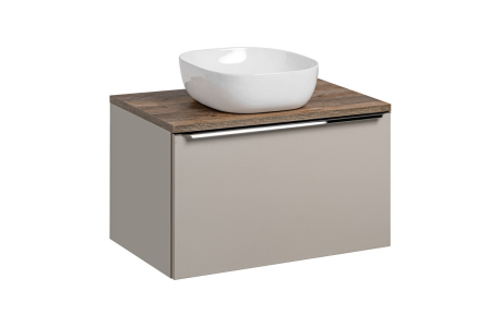 Mobilier Baie - Set mobilier 80 cm cu blat și lavoar pe blat Smile Santa Fe Taupe COMAD SET-SFT B 80CM UN 6252
