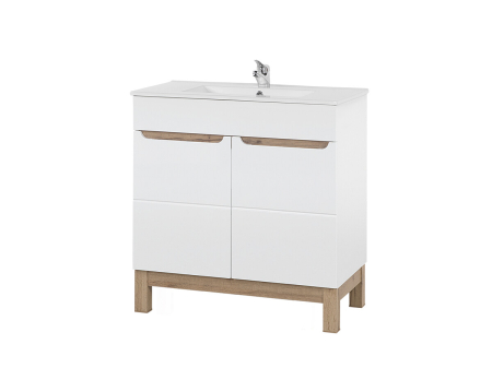 Promotii - Set mobilier 80 cm cu lavoar Bali White COMAD SET-BW LAVA 80CM