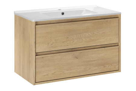Produse - Set Mobilier Baie Viola Cremona 80 cm, cu lavoar, Stejar Cremona - COMAD