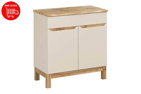 Set Mobilier Baie Bali Cashmere 80 cm, cu Blat, Cașmir Mat - COMAD [2]
