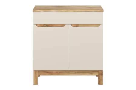 Set Mobilier Baie Bali Cashmere 80 cm, cu Blat, Cașmir Mat - COMAD [1]